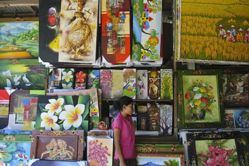 Balinese local painting shop