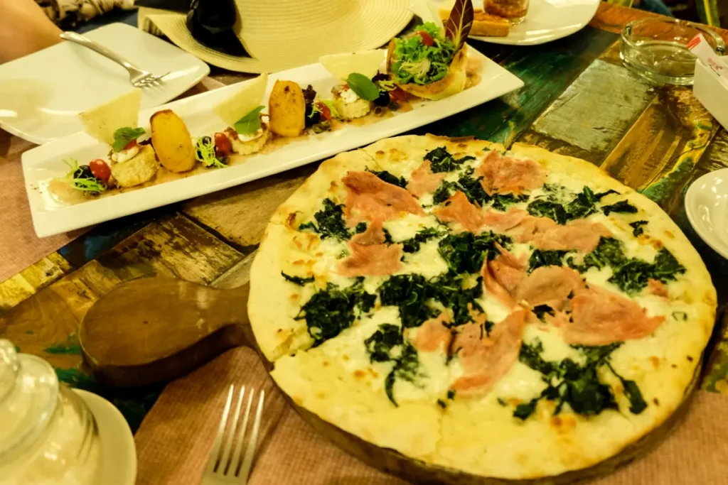 Farm-to-table restaurant food
