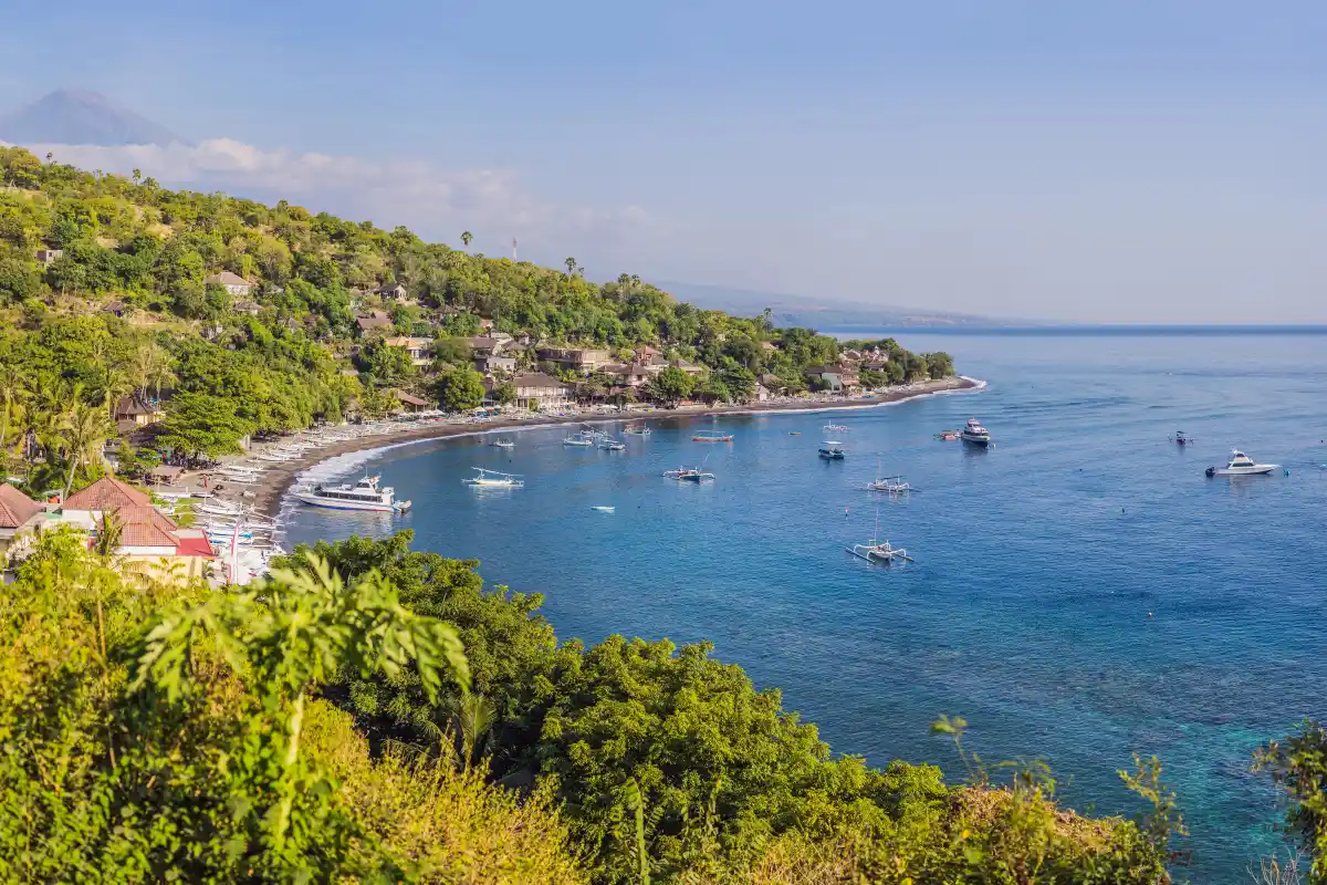 Amed beach from above