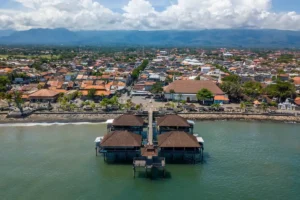 Aerial landscape in Singaraja North Bali